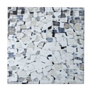 White tumbled pattern grey ceramic tile
