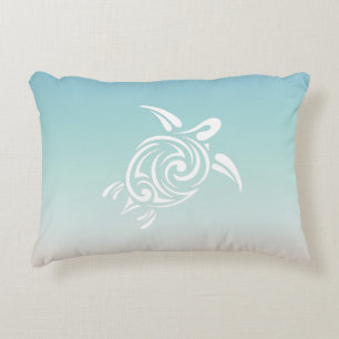 White Turtles Beach Themed Decorative Cushion