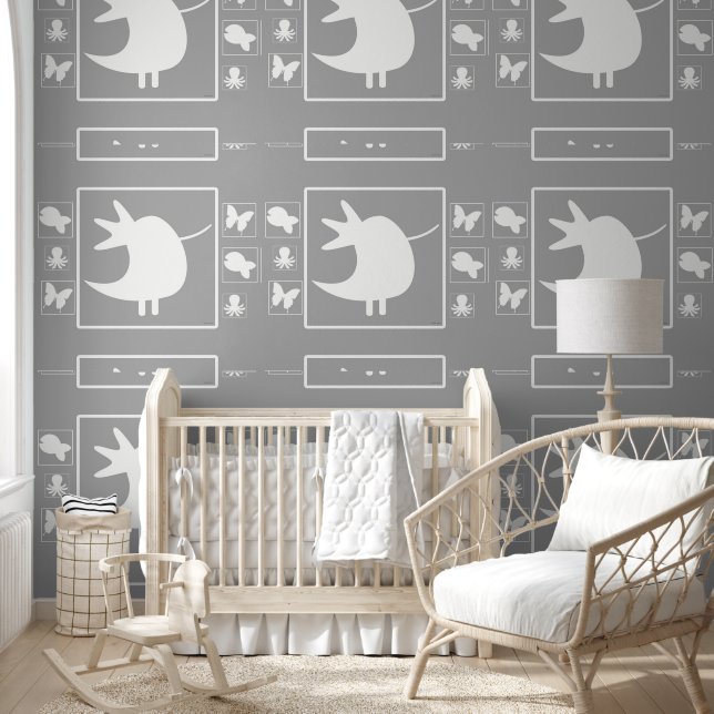 White Tweety Bird On Grey Wallpaper (Kids)