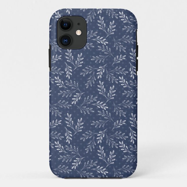 White twigs on blue. Case-Mate iPhone case (Back)