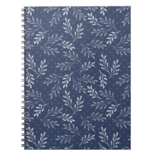 White twigs on blue. notebook
