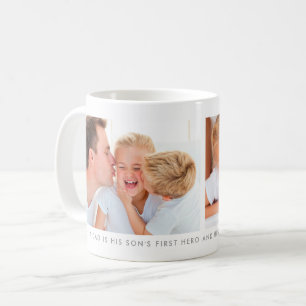 White Two Photo Collage With Custom Message Coffee Mug