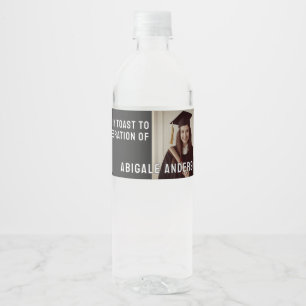 White Typography and Photo Beverage Label Set