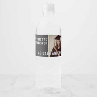 White Typography and Photo Beverage Label Set