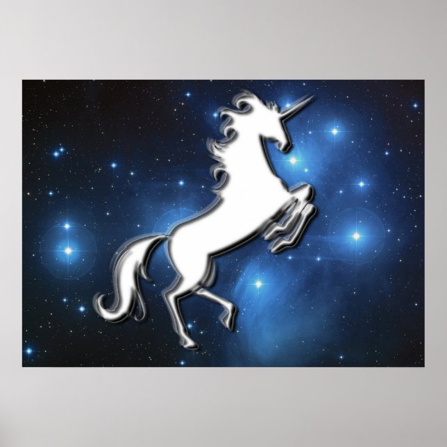 White unicorn poster (Front)