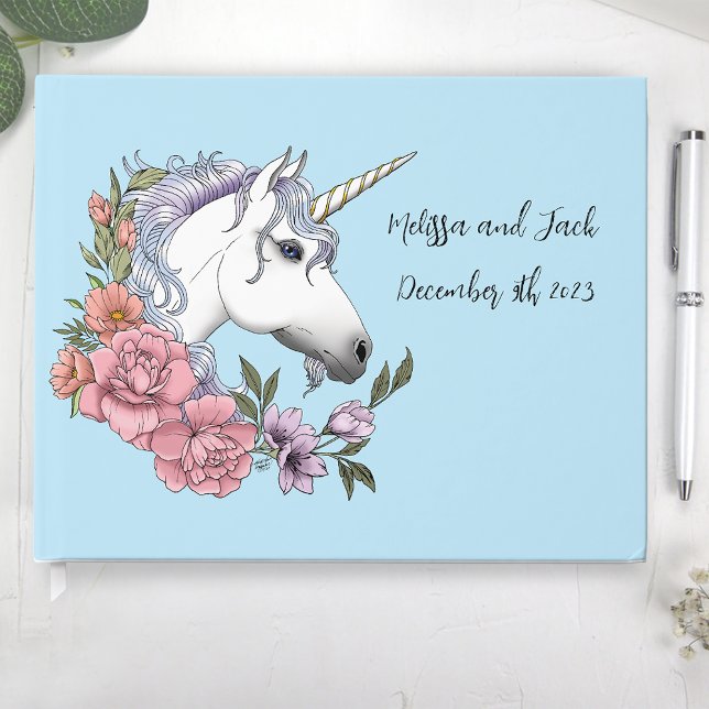 White Unicorn Wedding Guest Book (Creator Uploaded)