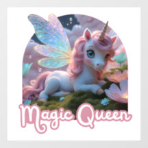 White unicorn with wings - Magic Queen