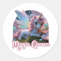 White unicorn with wings - Magic Queen