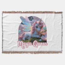 White unicorn with wings - Magic Queen