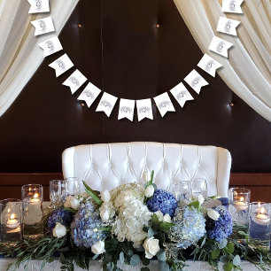 White Unicorns Love Couple Bunting