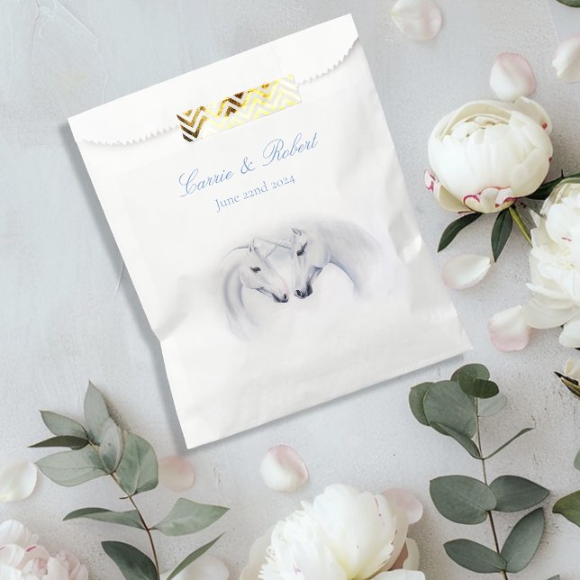 White Unicorns Love Couple Favour Bag (Creator Uploaded)