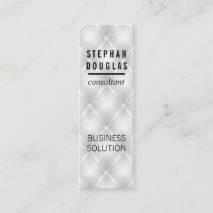 White Upholstered Material Padding Mini Business Card