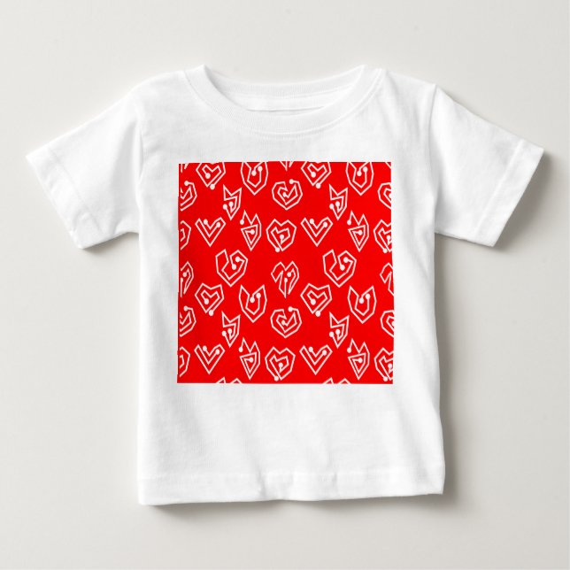 White Valentine's Mazes  Baby T-Shirt (Front)