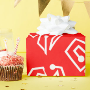 White Valentine's Mazes Wrapping Paper