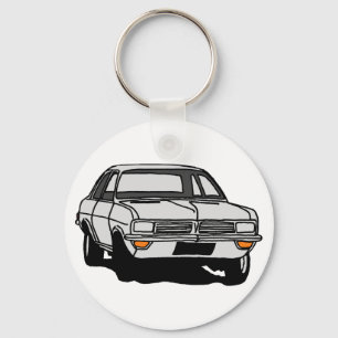 White Vauxhall Viva HC Key Ring
