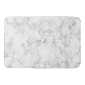 White Veins Marble Bath Mat