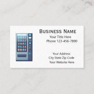 White Vending Machine Business Card