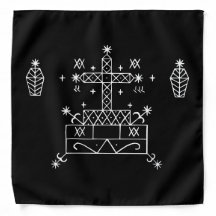 White Veve of Baron Samedi on Black