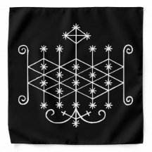 White Veve of Ogoun on Black