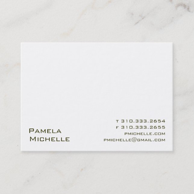 White VI Business Card (Front)