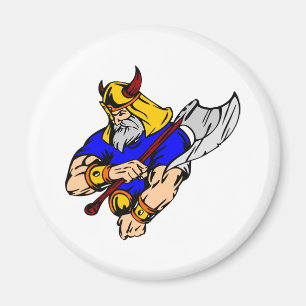 White Viking Praying Magnet