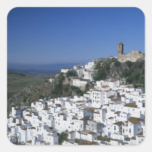 White Village of Casares, Andalusia, Spain 2 Square Sticker