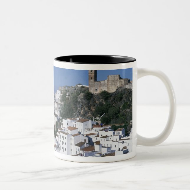 White Village of Casares, Andalusia, Spain 2 Two-Tone Coffee Mug (Right)