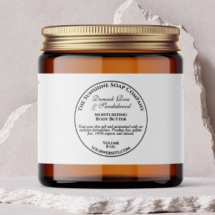 White Vintage Style Cosmetics Jar Label