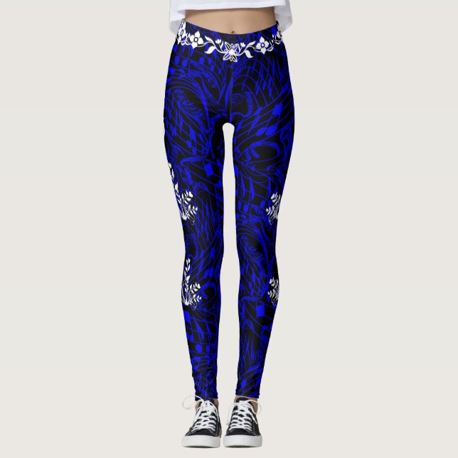 WHITE VIOLIN ON NAVY LEGGINGS (Front)