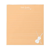 White Violin Personalised Music Lesson Orange