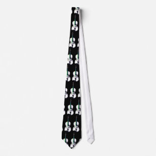 White Violin Tie - Customised
