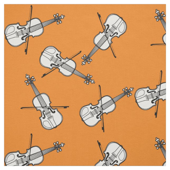 White Violins Fabric (Swatch)