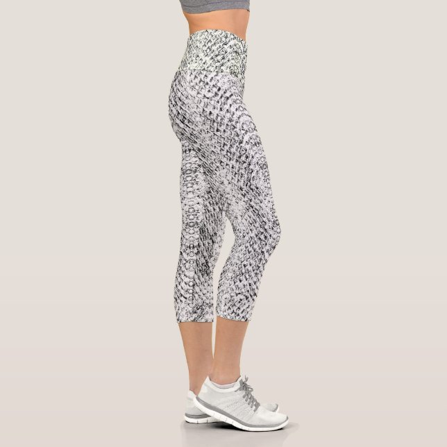 White Viper Snakeskin Capri Leggings (Right)