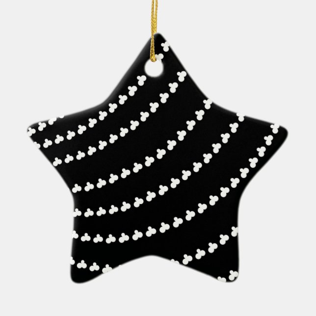 White Vortex Ceramic Ornament (Front)