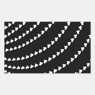 White Vortex Rectangular Sticker