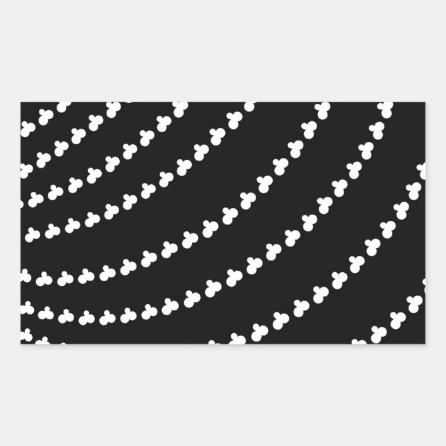 White Vortex Rectangular Sticker (Front)