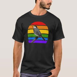 White Wagtail Rainbow Bird Birdwatcher Songbird Di T-Shirt