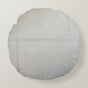 White wall tiles round cushion