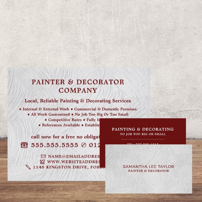 White Wash Paint, Painter & Decorator Business Card (Creator Uploaded)