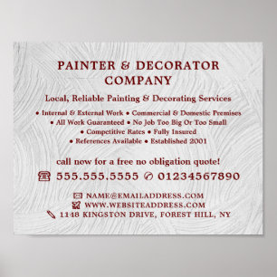 White Wash Paint, Painter & Decorator Poster