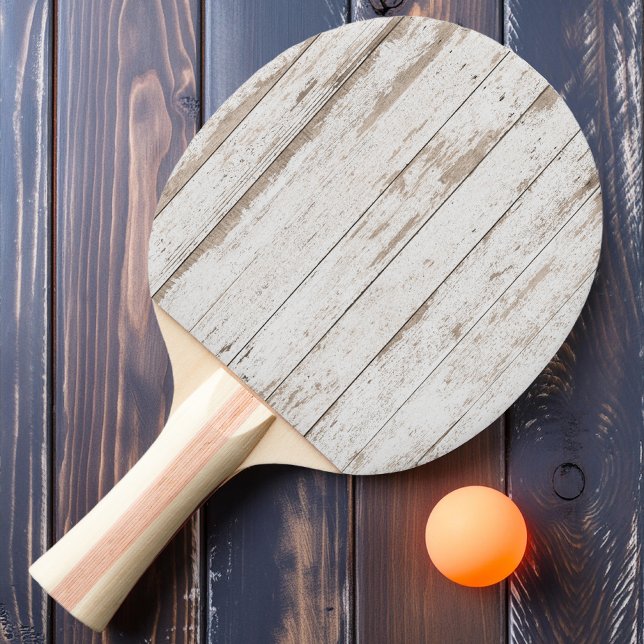 White Wash Wood Boards Ping Pong Paddle (Creator Uploaded)