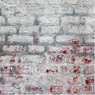 White Washed Brick Wall Standing Photo Sculpture