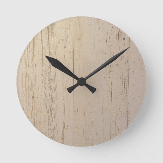 White washed round clock (Front)