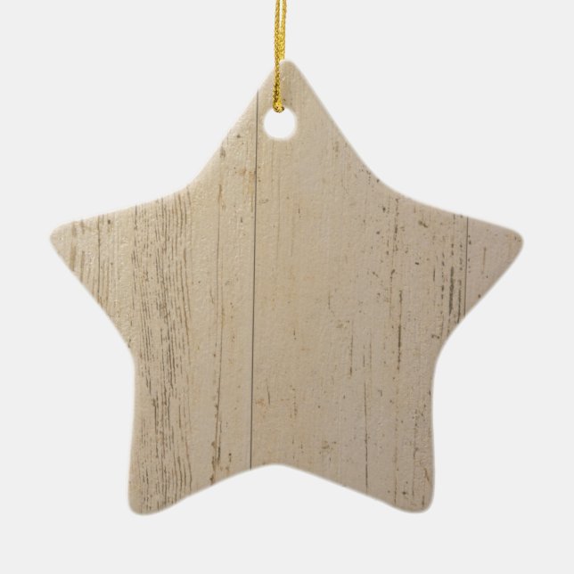White Washed Textured Wood Grain Ceramic Tree Decoration (Front)