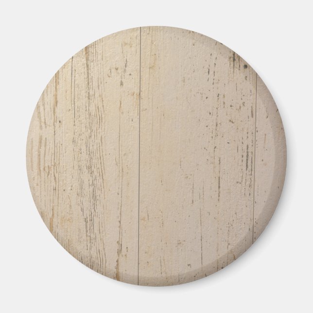 White Washed Textured Wood Grain Magnet (Front)