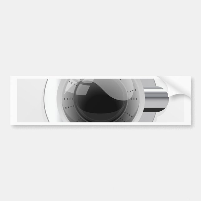 White Washing Machine Bumper Sticker (Front)