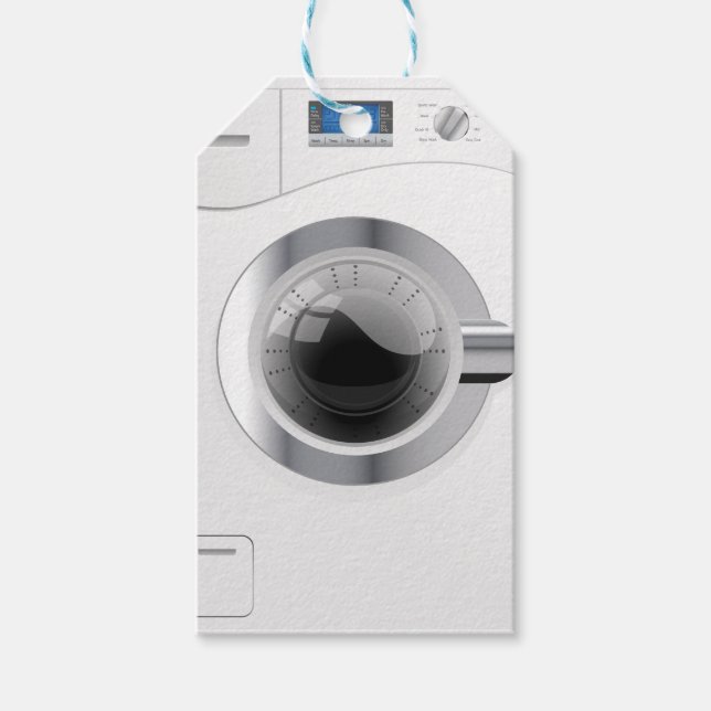 White Washing Machine Gift Tags (Front)