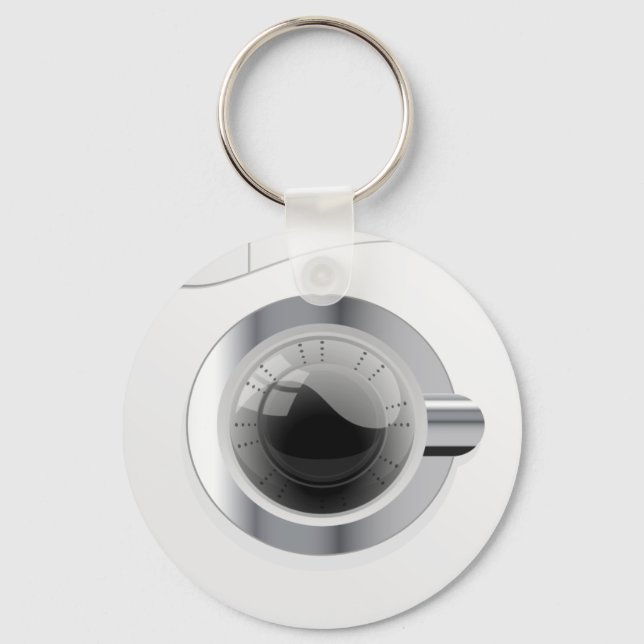 White Washing Machine Key Ring (Front)