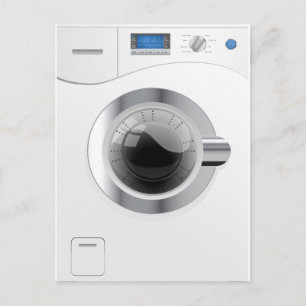 White Washing Machine Postcard
