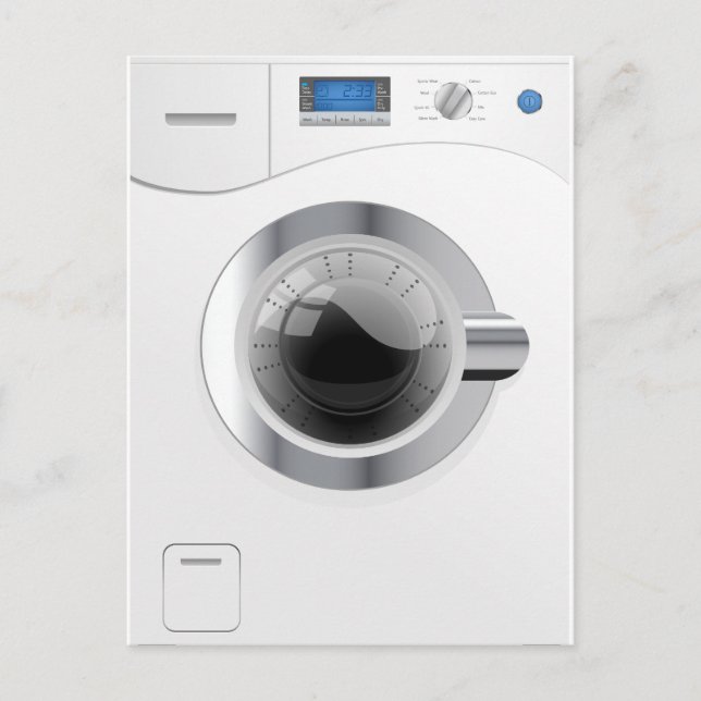 White Washing Machine Postcard (Front)